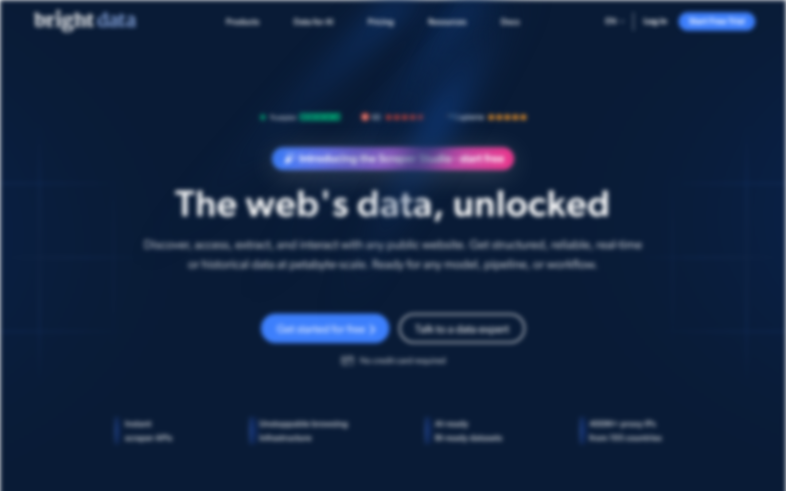 Bright Data homepage