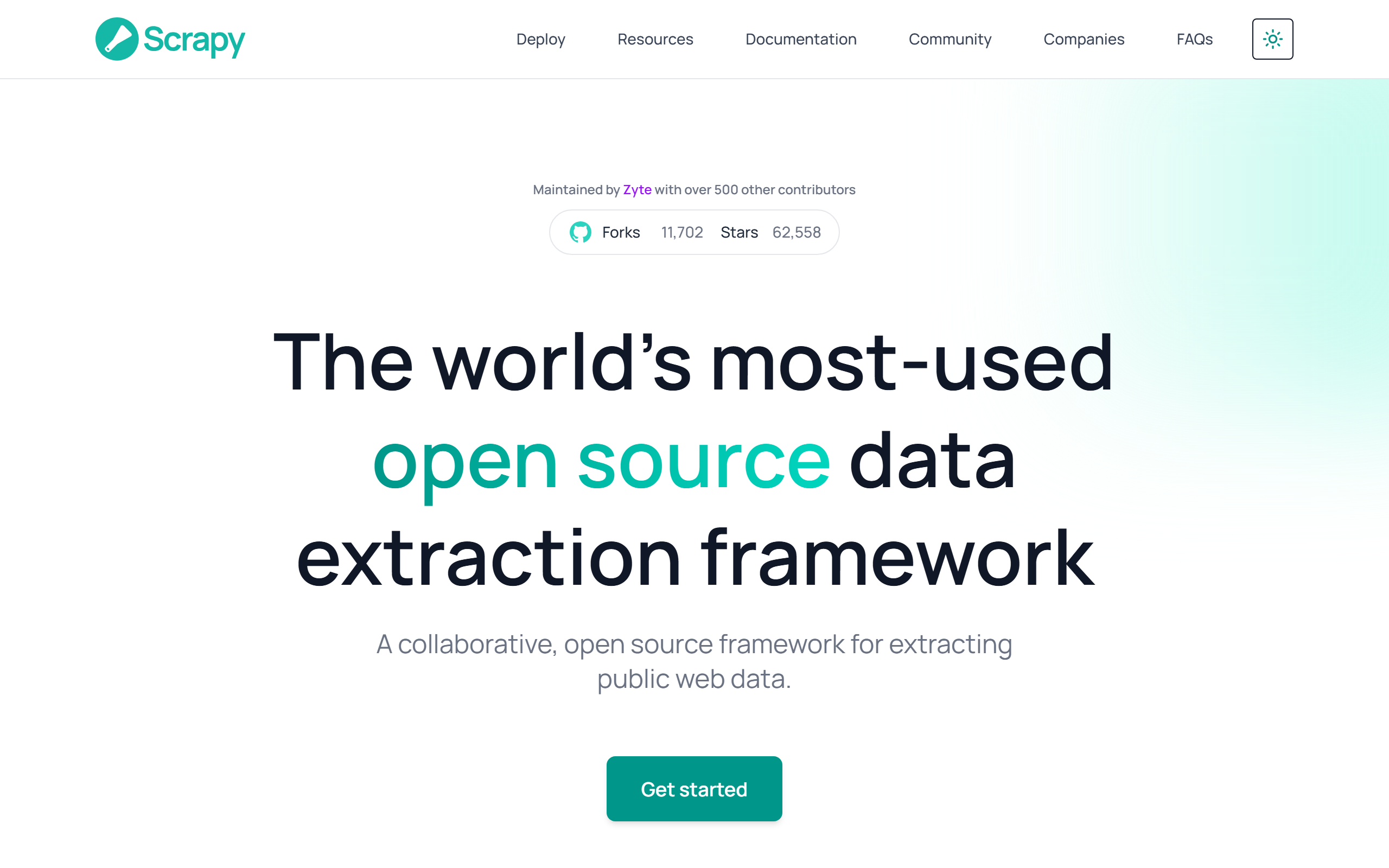 Scrapy web scraping framework